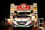 Rallye Český Krumlov: Vyhlášení výsledků na cílové rampě